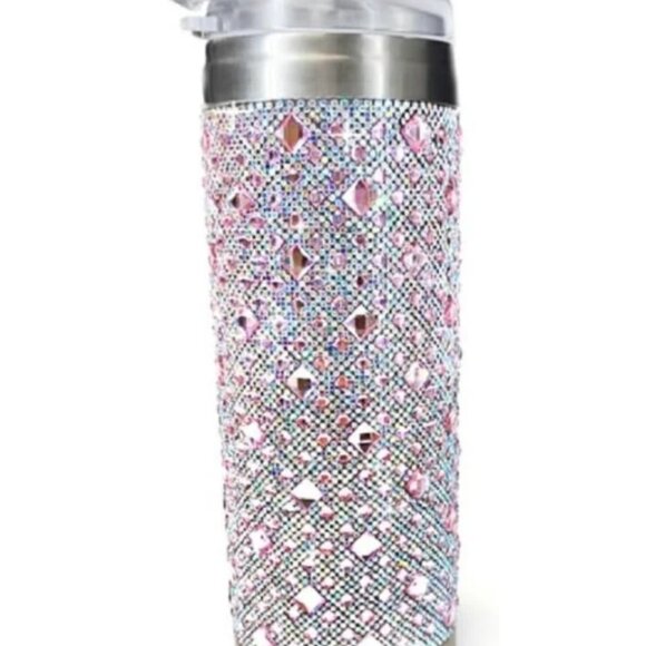 Jacqueline Kent Other - Sparkling Pink Bling Rhinestone Tumbler, Bejeweled Hydration For The Glamorous
